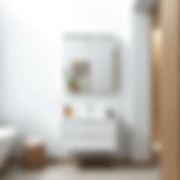 Sleek minimalist bathroom wall cabinet