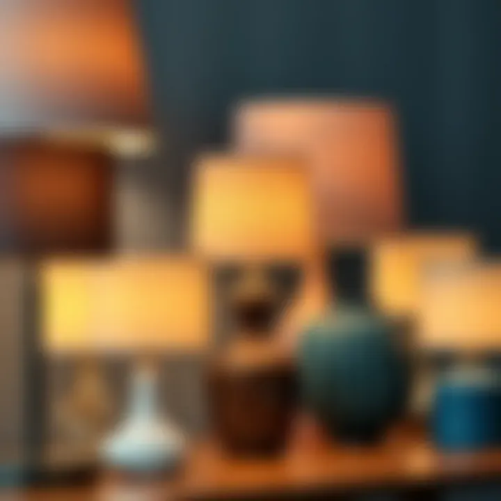Diverse Styles and Materials in Night Table Lamps Variety of lamps showcasing different styles and materials