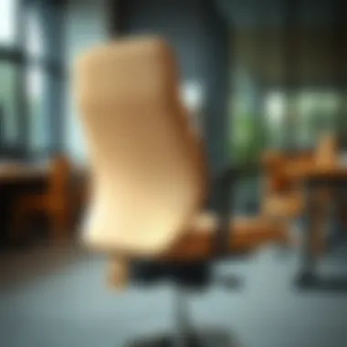 Ergonomic Benefits of the Beige Office Chair Side view of a beige chair highlighting ergonomic features