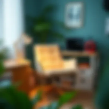 Enhancing Workspace Style with a Beige Chair Stylish home office setup featuring a beige chair