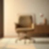 Minimalist Aesthetic of the Beige Office Chair Elegant beige office chair showcasing a minimalist design