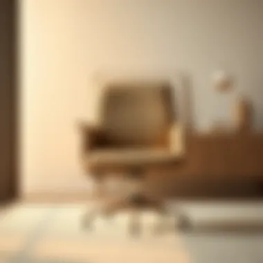 Minimalist Aesthetic of the Beige Office Chair Elegant beige office chair showcasing a minimalist design