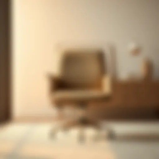 Minimalist Aesthetic of the Beige Office Chair Elegant beige office chair showcasing a minimalist design