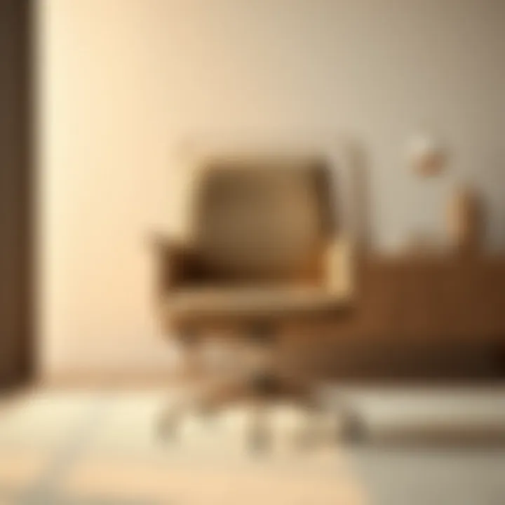 Minimalist Aesthetic of the Beige Office Chair Elegant beige office chair showcasing a minimalist design
