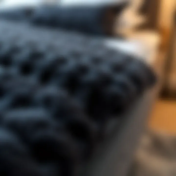 Quality Materials of Black UGG Bed Set Close-up of the materials used in the Black UGG Bed Set, highlighting quality.