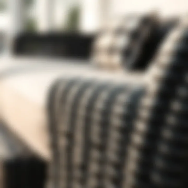 Close-up of the durable weave texture of black wicker furniture.