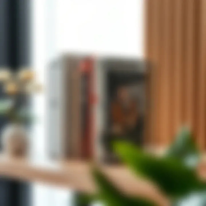 Modern metal book dividers adding a contemporary flair