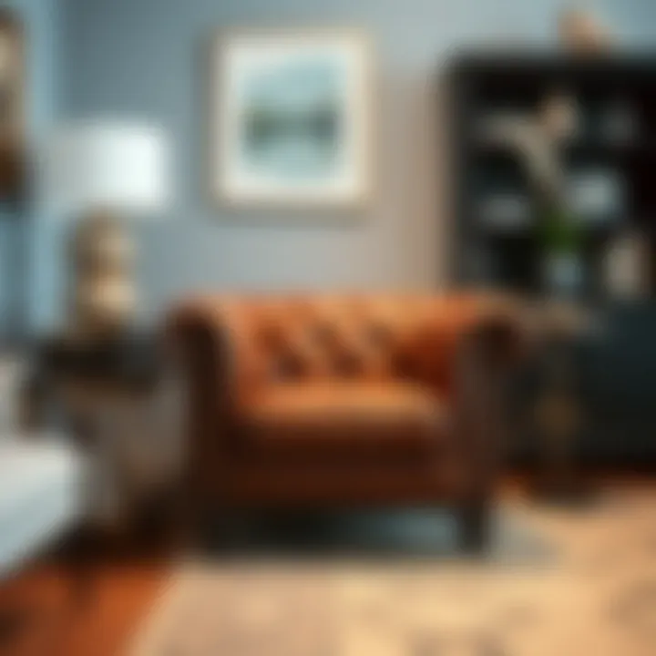 Chesterfield Armchair in Contemporary Space Classic Chesterfield armchair paired with contemporary decor