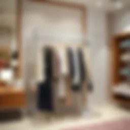 Elegant display of clothing with a clear cover
