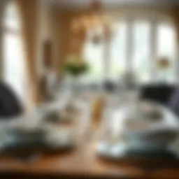 Elegant Duralex glassware set displayed on a dining table