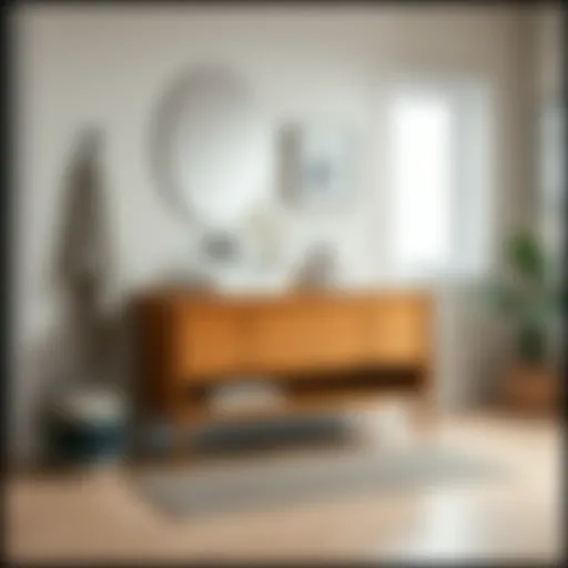 Stylish Changing Bench with Ample Storage Elegant bathroom changing bench with storage