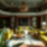 Luxurious living room featuring moss green furniture