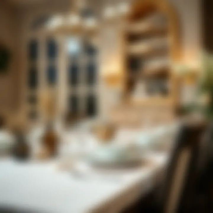 Elevating Dining with Linen Towels A beautifully set dining table featuring linen tea towels