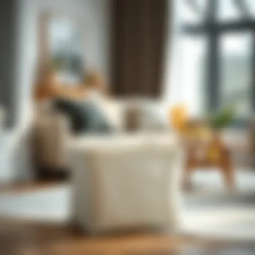 Chic Fabric Canvas Storage in Contemporary Decor Stylish fabric canvas storage bin in a modern living room