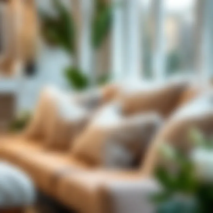 Elegant faux fur papasan cushion covers arranged in a cozy setting