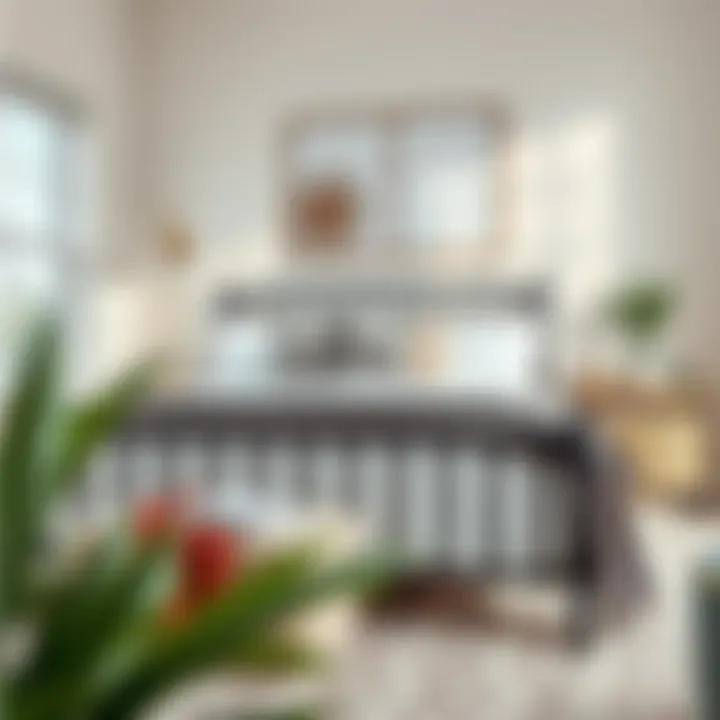 Chic full bed frame styled with contemporary bedding and decor