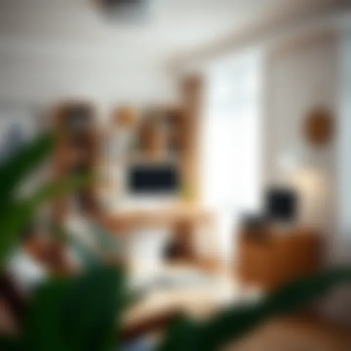 Functional Workspace with 40 Inch Desk Modern workspace showcasing a 40 inch desk with storage solutions