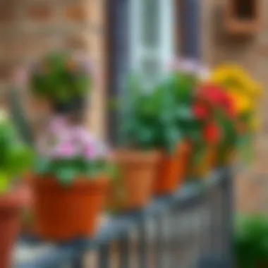 Simple installation methods for railing flower pots