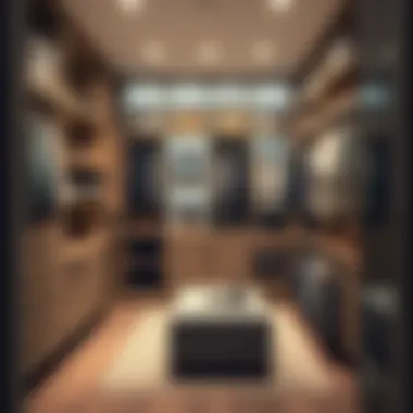 Modern closet layout with smart organization solutions