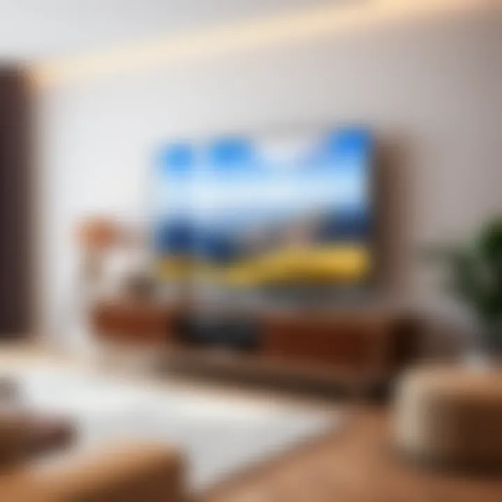 Trendy large TV unit showcasing contemporary aesthetics