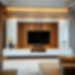 Elegant large TV unit with modern design
