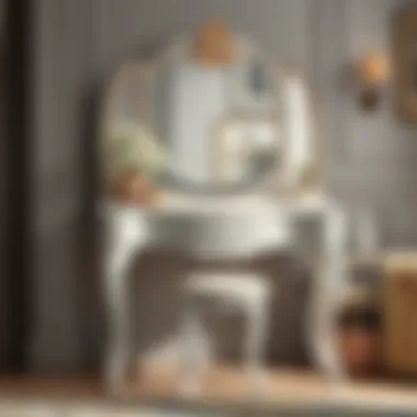 Stunning Elegant Design Elegant makeup desk with intricate design