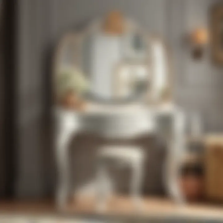 Stunning Elegant Design Elegant makeup desk with intricate design