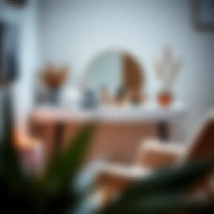 Chic Minimalist Aesthetic Minimalist makeup desk with modern touches