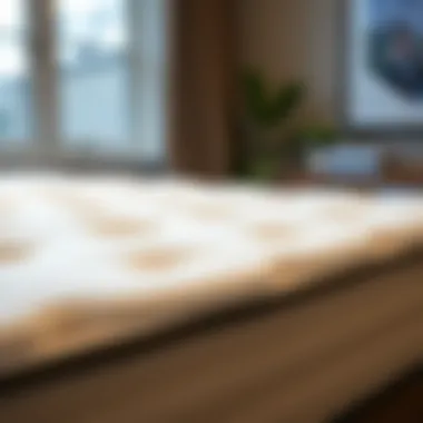 Close-up of luxurious memory foam mattress