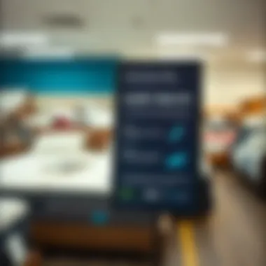 Informative signage in a mattress store about sleep health