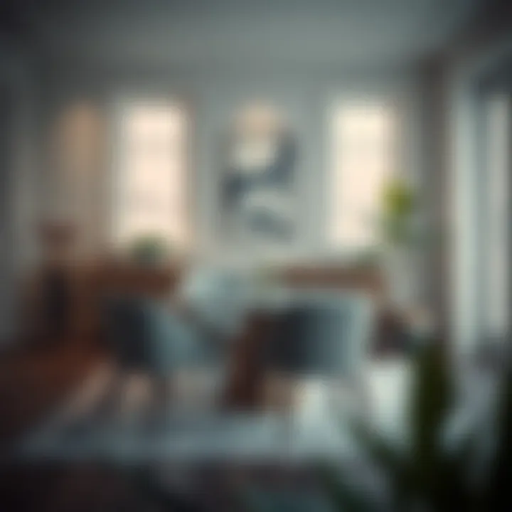 Stylish Dining with Gray Upholstered Chairs Contemporary dining area featuring gray upholstered chairs