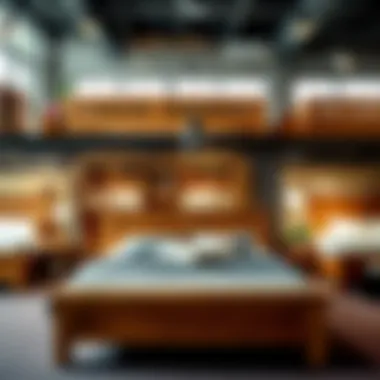 Variety of oak queen bed styles displayed