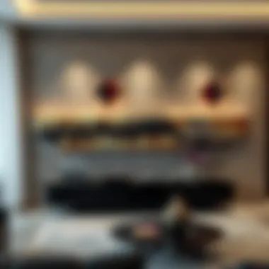 An elegant oblong wall decor piece showcasing abstract patterns.