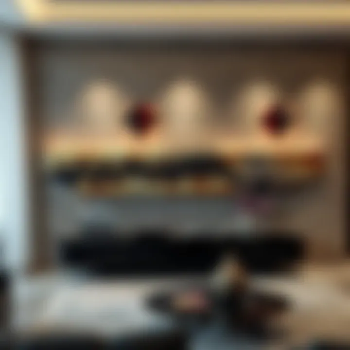 An elegant oblong wall decor piece showcasing abstract patterns.