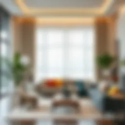 Elegant pinch pleat sheer drapes enhancing a modern living room