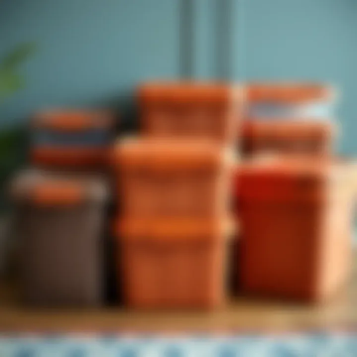 Durable plastic storage containers ideal for home organization