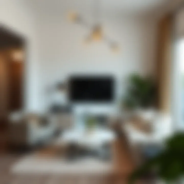 Chic Standing Solutions for Small Spaces Stylish standing furniture arrangement in a compact living room