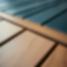 Close-up view of PVC deck tiles highlighting texture and color variations