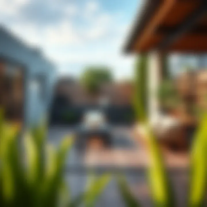 Stylish outdoor patio featuring PVC deck tiles in a modern design