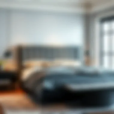 Various styles of queen grey headboards showcasing design diversity