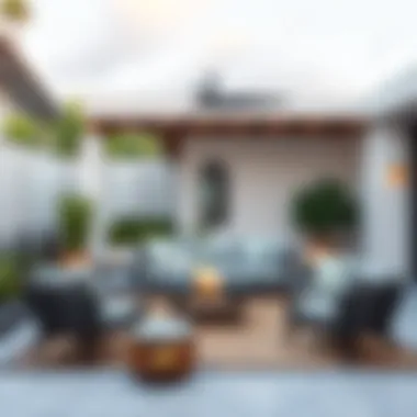 Stylish outdoor furniture arrangement