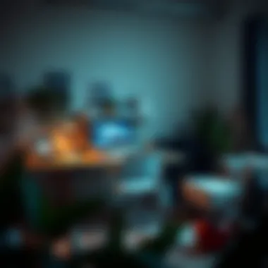 Trendy workspace featuring affordable furniture