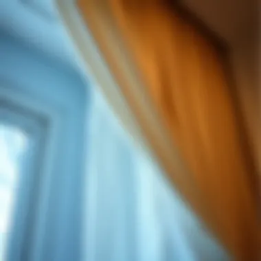 Installation of rod pocket drapes showcasing a seamless fit