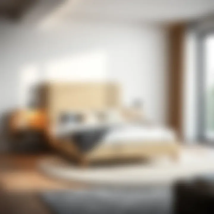 Innovative small double bed featuring multifunctional design