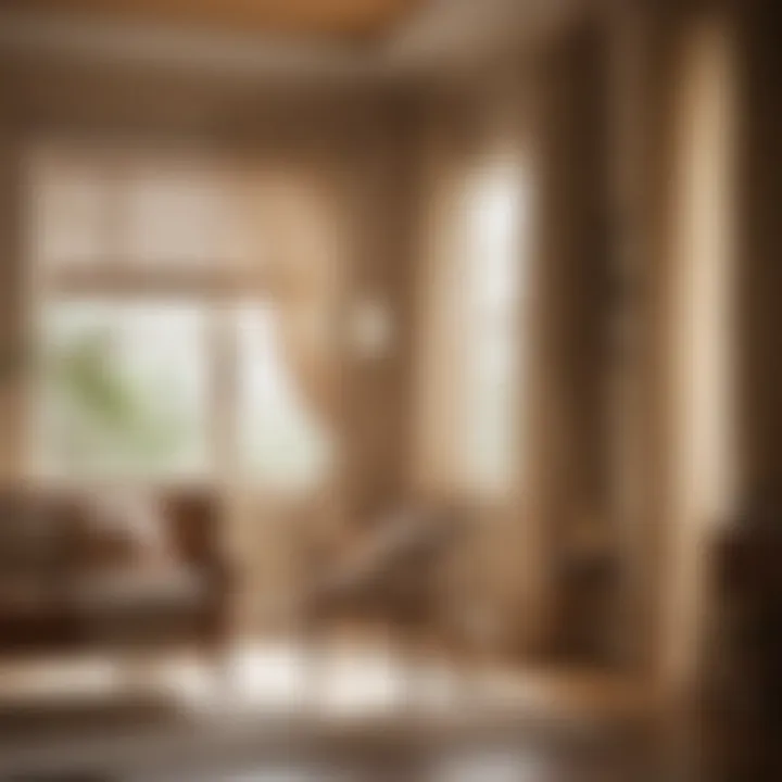 Tan sheers enhancing natural light in a cozy room.