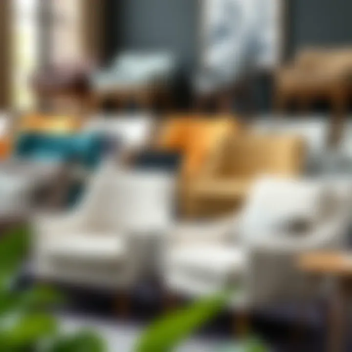 A collection of accent chairs showcasing various styles