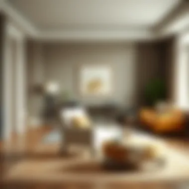 An elegant accent chair in a minimalist living room