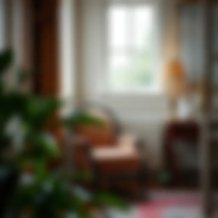 Vintage accent chair blending with classic interior design