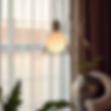 Modern glass lamp shade enhancing contemporary decor