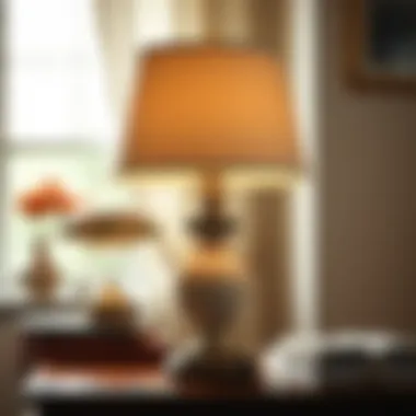 Vintage ceramic lamp shade showcasing classic craftsmanship